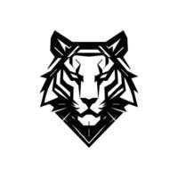 Geometric Cyberpunk Tiger Head Silhouette for Modern Art and Technology Inspired Designs vector