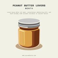 Peanut Butter Lovers Month background. vector