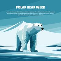 Polar Bear Week background. vector