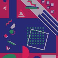Geometric pattern memphis style background. vector