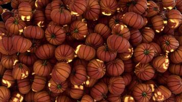 Halloween pumpkin transitions lanterns from top than explode video