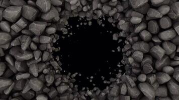 Dynamic Stone Transitions Rock Animation Revealing Effect From edges in from edges out video