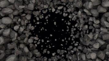 Dynamic Stone Transitions Rock Animation Revealing Effect from edges in to edges out video