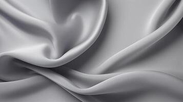 beautiful abstract photo of gray semi-matte fabric with wavy smooth curves