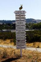 San Luis Obispo, CA, 2024 - Wine Trail Sign For San Luis Obispo Wineries photo