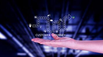 Customer journey concept, marketing and customer behavior analysis, Understanding customer journey to improve their overall customer experience and increase loyalty, Marketing strategic planning. photo