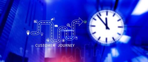 Customer journey concept, marketing and customer behavior analysis, Understanding customer journey to improve their overall customer experience and increase loyalty, Marketing strategic planning. photo