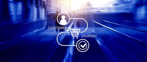 Customer journey concept, marketing and customer behavior analysis, Understanding customer journey to improve their overall customer experience and increase loyalty, Marketing strategic planning. photo