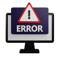 Error monitor with transparent background photo
