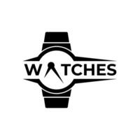 A black and white logo for watches vector