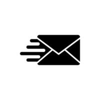 An email envelope icon on a white background vector