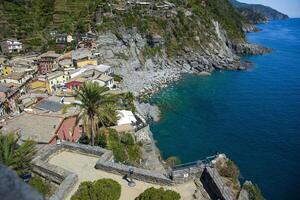 Bay of Cinque Terre, View from Cinque Terre terrace, Monterosso al mare coastline photo