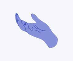 Marble Greek part of statue in flat style, hand. Hand drawn illustration. vector