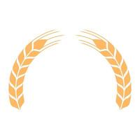 Wheat Spikelet Laurel Wreath vector