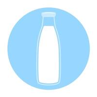 Bottle Of Fresh Milk Icon vector