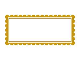 Golden Lace Banner Empty Frame vector