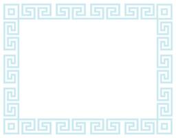 Greek Key Rectangle Frame Border vector