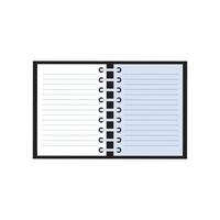 Blank Spiral Ruled Opened Notebook Icon vector