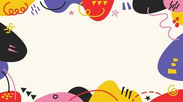 Colorful Background With Abstract Shapes vector