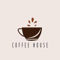 coffee house logo design vector