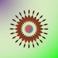 a flower design on a green and purple background vector