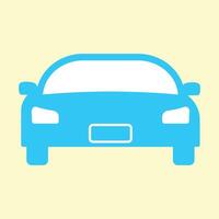 Blue car isolated on white vector