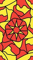 The background pattern is red and yellow with black lines vector