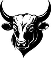 Bull head illustration silhouette vector