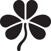Captivating Clover Silhouette Illustration for Visual Storytelling vector