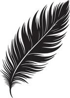 Captivating Feather Silhouette Art with Ink Drawings vector