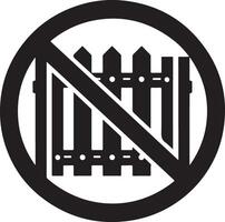 No Entry Silhouette Art Illustration in Format vector