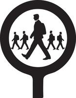 Simple and Elegant No Entry Silhouette Art Design vector
