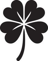 Artistic Clover Icon Silhouette Design for Graphic Artists vector