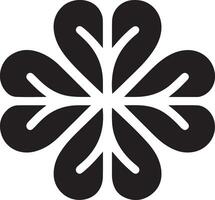 Elegant Clover Illustration Silhouette Perfect for Various Purposes vector