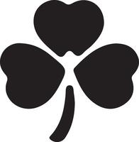 Minimalist Clover Icon Silhouette Art for Your Collection vector