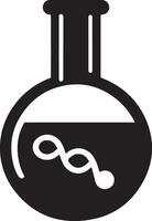 Minimalistic Chemical Flask Silhouette Art for Stylish Office Spaces vector
