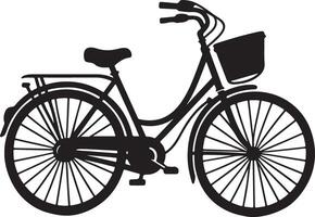 Bicycle Icon Design in Silhouette Style for Artworks vector