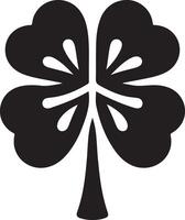 Charming Clover Icon Design Silhouette for Print Materials vector