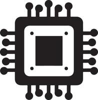 A Comprehensive Guide to CPU Icon Illustration Silhouette Art vector