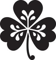 Beautiful Clover Icon Silhouette Art for Design Projects vector