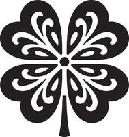 Inspirational Clover Icon Illustration Silhouette for Art Projects vector