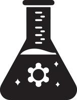 Distinctive Chemical Flask Silhouette Art for Science-Themed Spaces vector