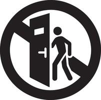 High Quality No Entry Silhouette Illustration Design vector