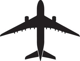 Modern Airplane Silhouette Artwork for Enthusiastic Travelers Everywhere vector