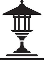 diwali paper lamp decoration line style icon vector