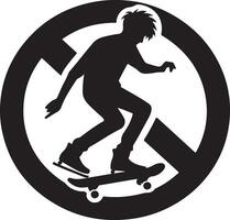 No Skate Stock Illustrations art vector