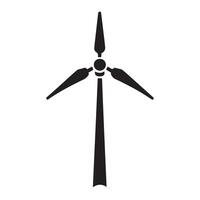 Wind energy turbine icon in outline style isolated vector