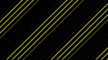 Trendy neon yellow glow lines form pattern and formation in mirror tunnel, digital background or music video