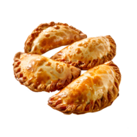 Three empanadas are shown on a without background png