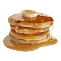 apple pancakes stack isolated on transparent background png